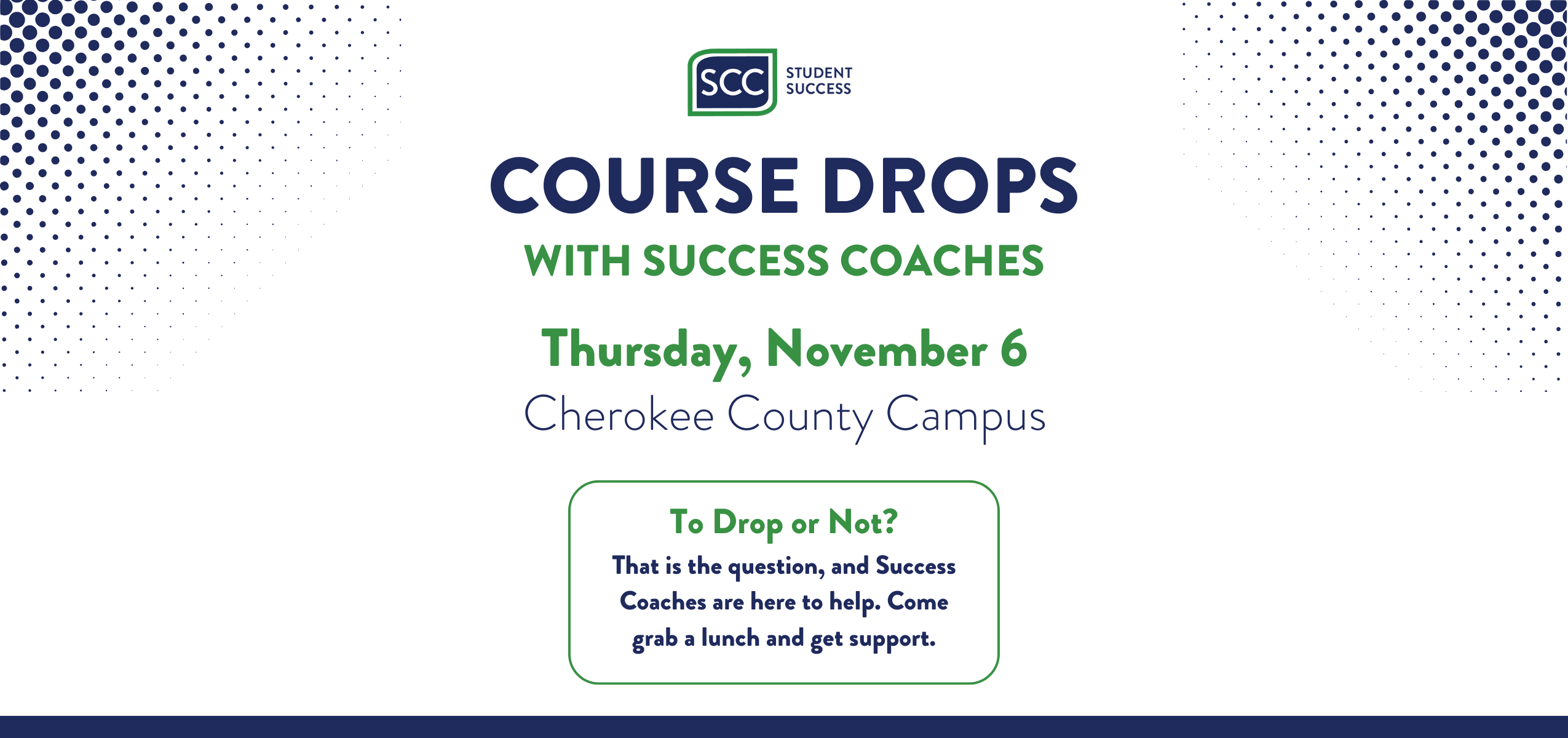 Graphic for Course Drops with Success Coaches