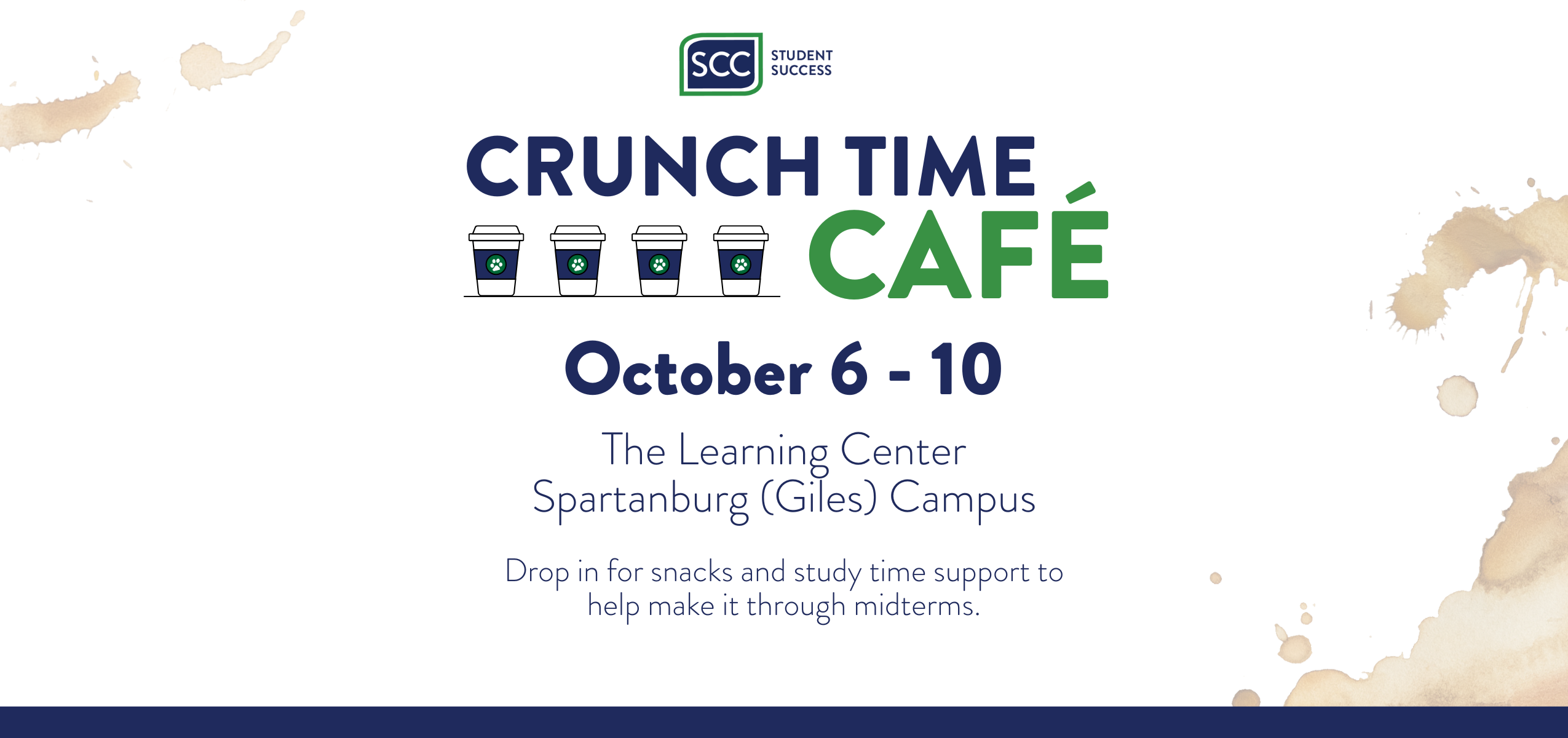 Graphic for Crunch Time Cafe Oct 6-10