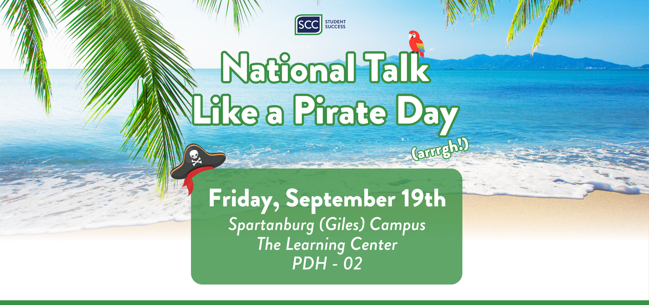 Graphic for the Talk Like a Pirate Day event