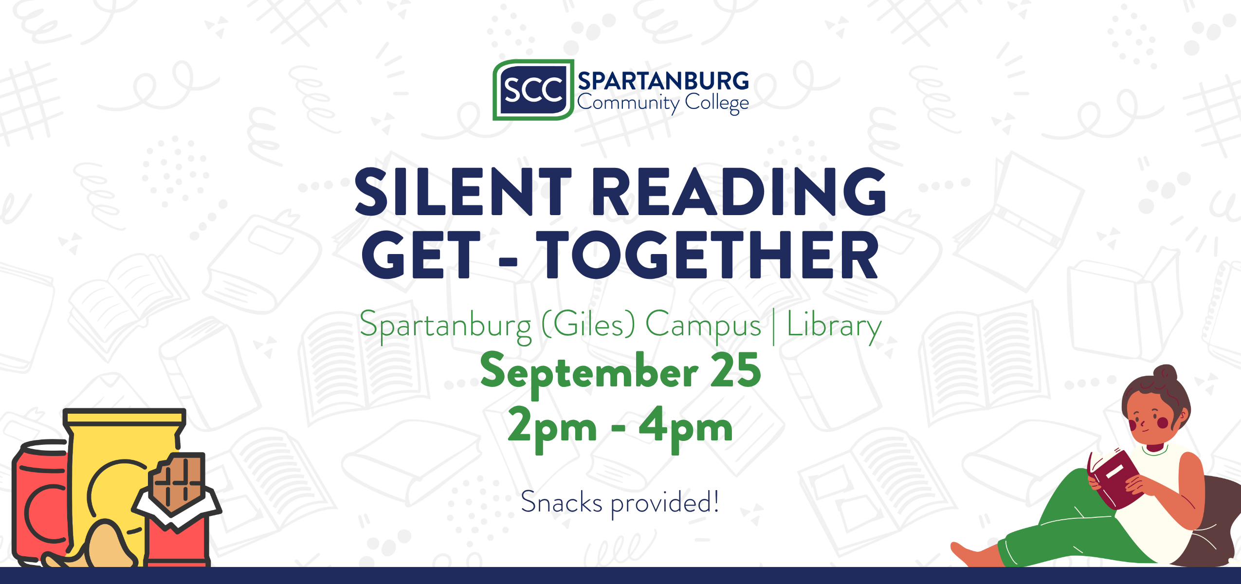 Graphic for Silent Reading Get Together Event on September 25, 2025