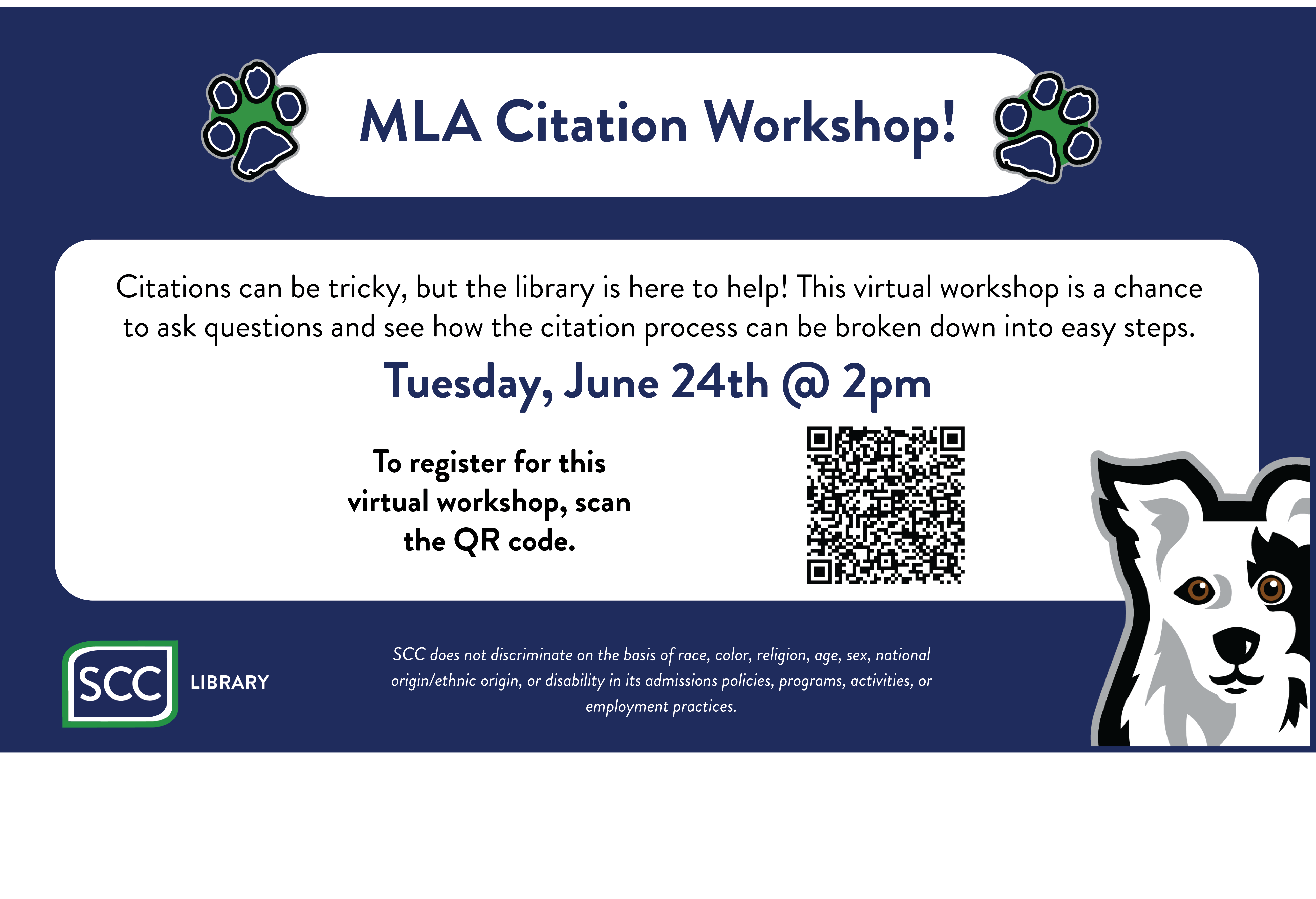 Graphic for the MLA Citation Workshop on June 24, 2025