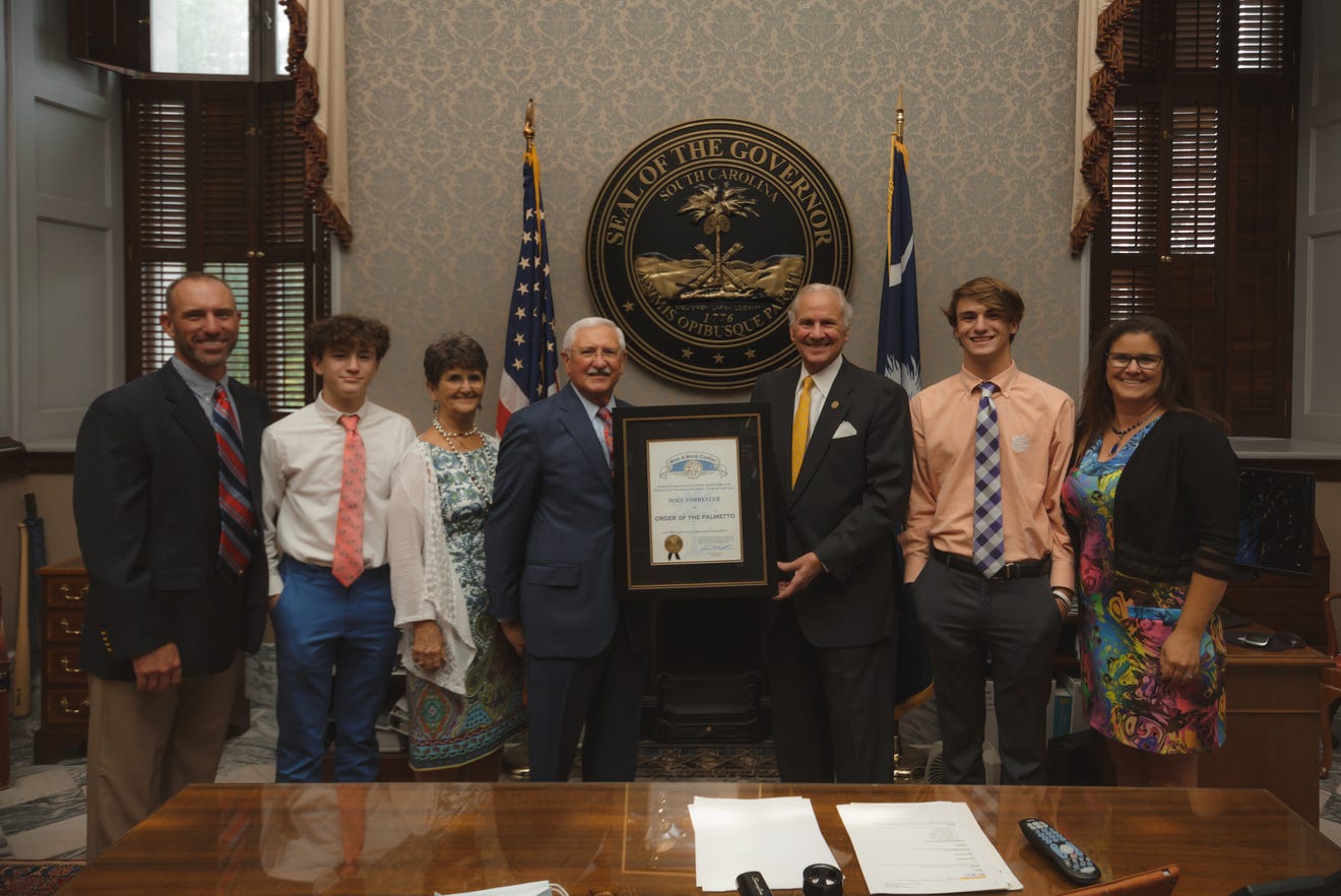 Rep. Forrester with family and Governor