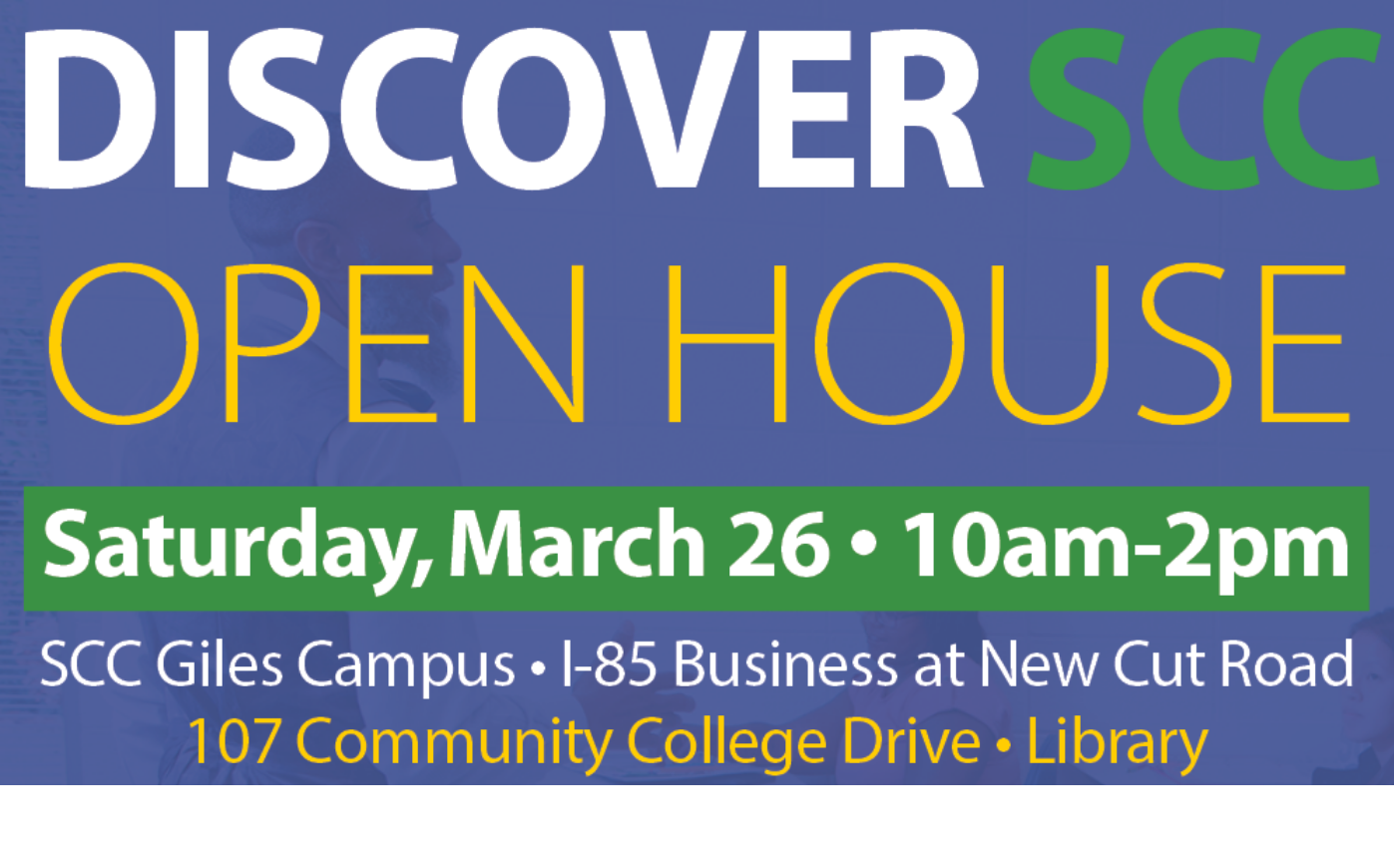 Discover SCC Open House March 26