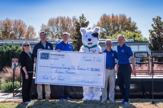 SCC Leadership Presents Check for Rick Teal Employee Fund Endowment