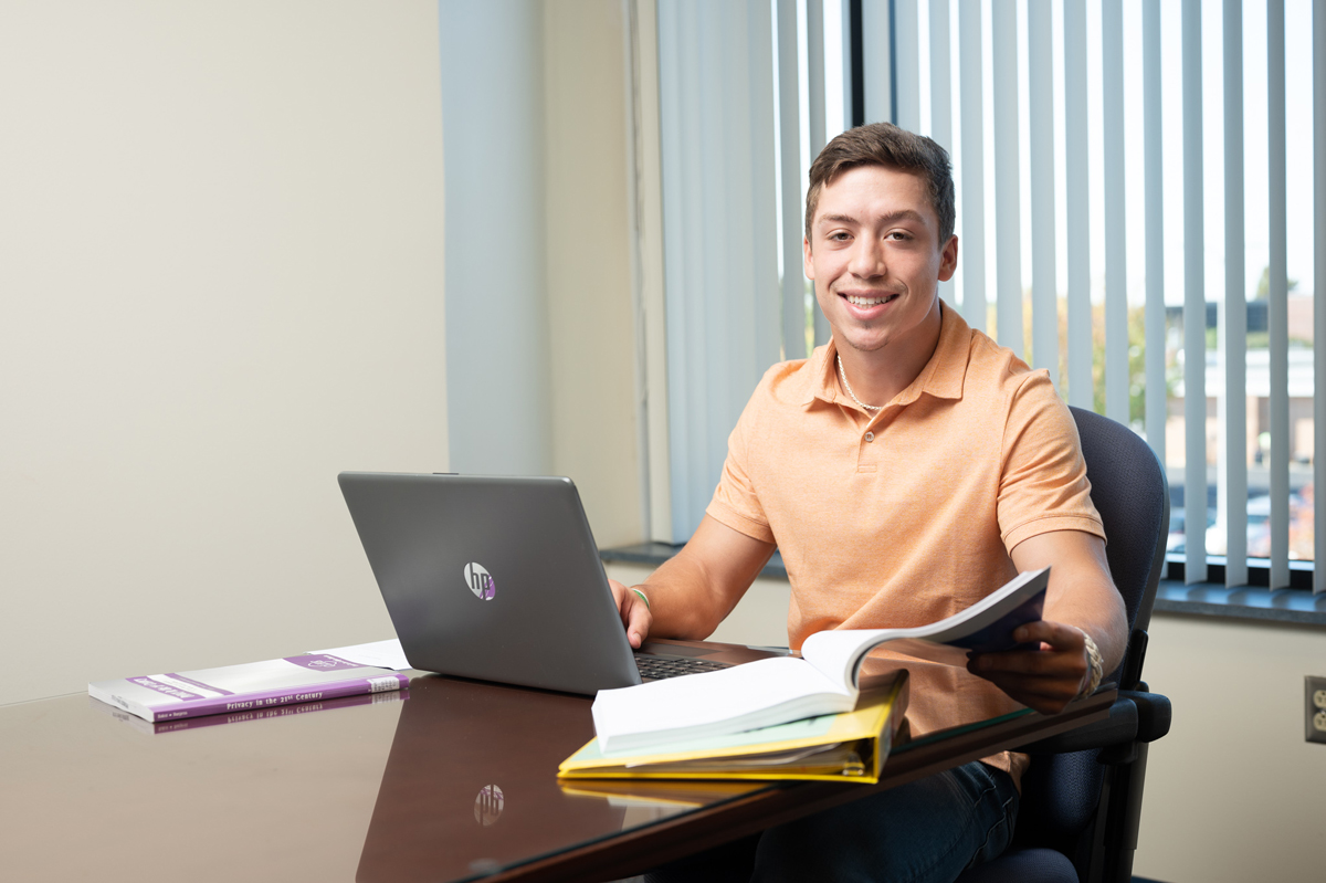 Student at laptop