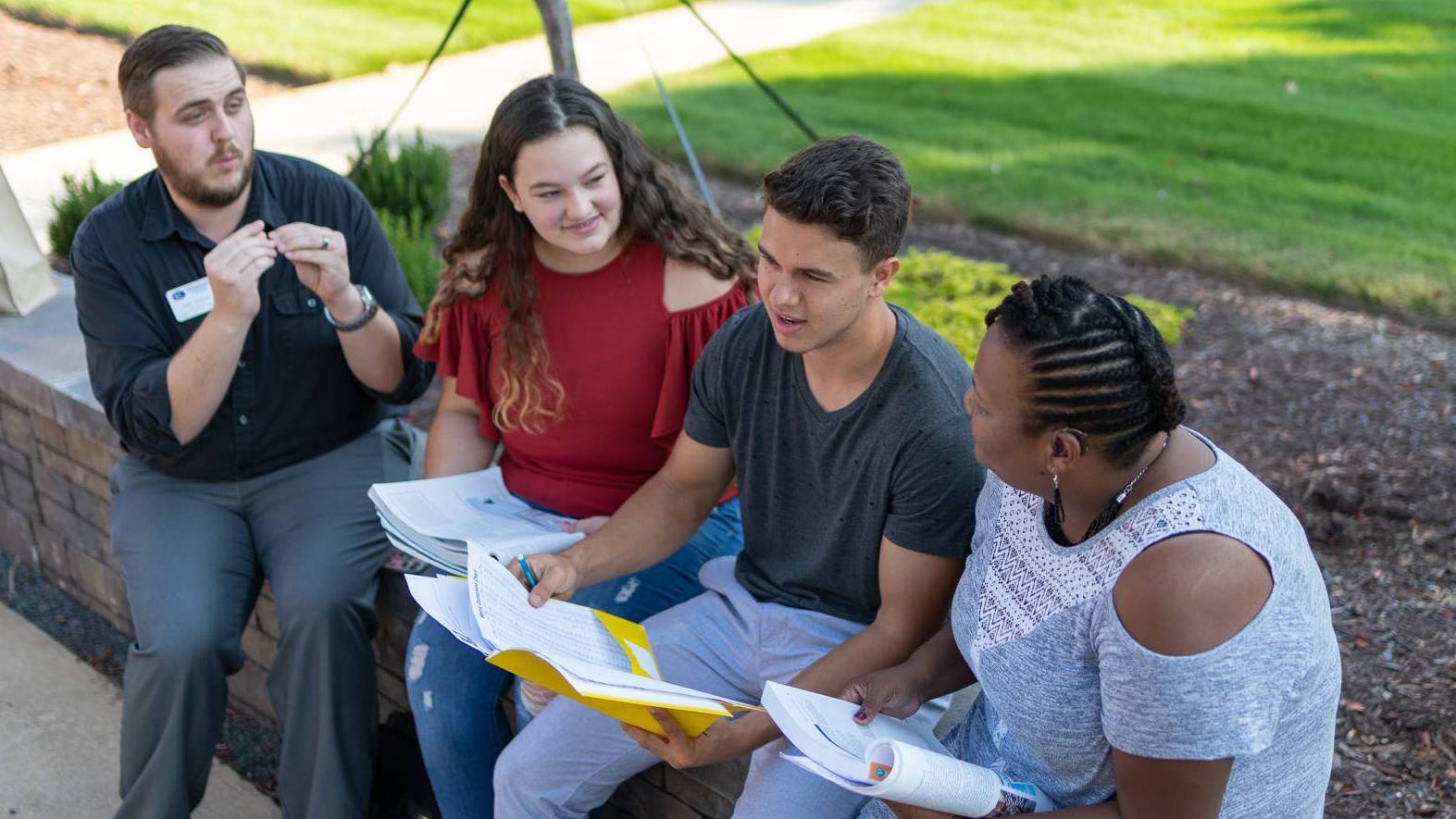 interpreter and student communicating